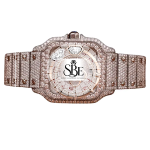 Montre de luxe en acier inoxydable avec diamants Moissanite pour homme, mouvement à quartz, montre-bracelet tendance pour les occasions décontractées, les affaires et les cadeaux haut de gamme - Product Image 1