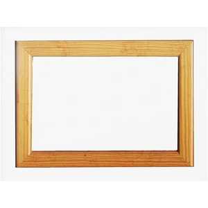 Wood Rectangle Eco-Friendly Custom Print Photo <b>Frame</b> Minimalist <b>Design</b> <b>Wall</b> Mount Horizontal Orientation Light Brown Finish - Product Image 2