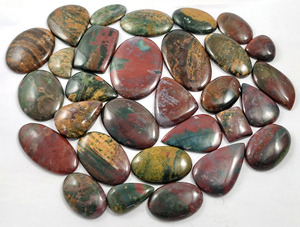 Cabochon d'agate sanguine de qualité supérieure, poli et lisse, pierre précieuse en vrac pour la fabrication de bijoux - Product Image 4