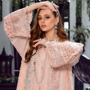 Traje de Fiesta Tradicional Indio-Pakistaní de Algodón Bordado para Mujer (Sin Coser), de Secado Rápido, Sin Arrugas y Corte Holgado - Product Image 6