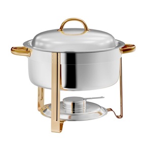 Plat à chafing moderne en métal, conçu pour un service de restauration efficace, offrant une qualité durable et des avantages pratiques au quotidien. - Product Image 5