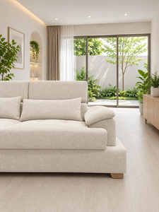 Sofá para Sala de Estar Montecarlo Ivory de Emerald Sofa con Reposacabezas Ajustable para Hotel, Villa, Oficina, Salón, Sofá en Forma de L Personalizado - Product Image 4