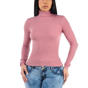 เสื้อสเวตเตอร์แบบสวมศีรษะสำหรับผู้หญิงเสื้อสเวตเตอร์ถักแบบลำลองแขนยาวปักโลโก้ด้านหน้าแฟชั่นฤดูหนาว - Product Image 1