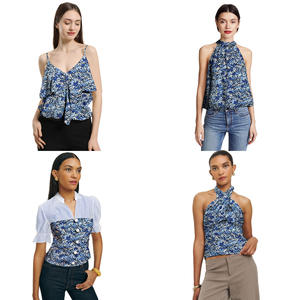 Fashionable Recycled Polyester Burn Out Print Polka Dots Sleeveless Tank Halter <b>Tops</b> Crop Cami Tank <b>Top</b> for Women Stylish - Product Image 2