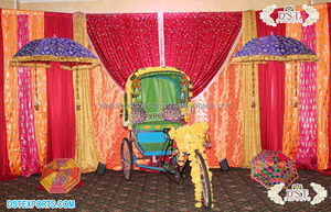 Fantastique décor de mariage, entrée de marié, Rickshaw décoré de mariage, entrée de mariée, Rickshaw de Couple, cabine Photo de mariage, Rickshaw - Product Image 6