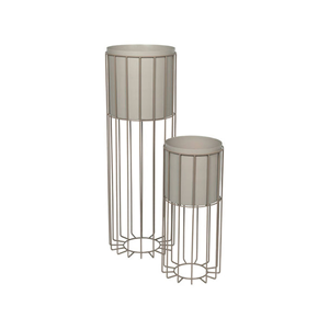 Pot de fleurs en métal au design floral, jardinière décorative pour la maison et le jardin avec revêtement en poudre au meilleur prix - Product Image 1