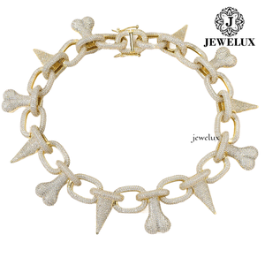 Collar de Cadena Cubana de Calidad Premium con Diamantes Completos, Joyería Hip Hop para Hombres y Mujeres de India, Alta Calidad en Diamantes - Product Image 5