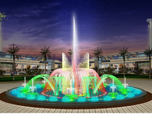 Fontaine d'eau musicale miniature pour jardin Horticlub Flower Basket Dancing LED avec construction en acier inoxydable pour utilisation en extérieur - Product Image 2