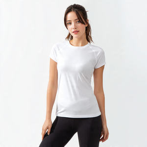 T-shirts de sport pour femmes, pour la course à pied en plein air, vêtements de rue - Séchage rapide, respirant, été, athlétique, écologique, personnalisable - Product Image 3