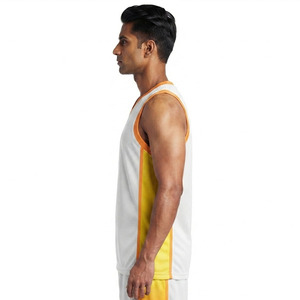 Maillot de basket-ball personnalisé pour hommes, maillot de basket-ball sans manches pour hommes, maillot de basket-ball personnalisé avec nom et numéro - Product Image 3