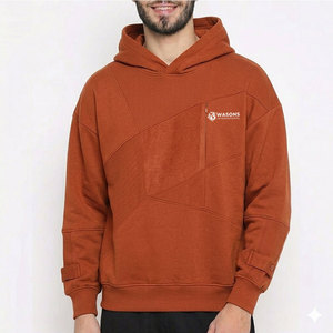 Sudadera Holgada con Hombros Caídos, Tacto Suave, 100% Algodón Tejido para un Look Urbano - Product Image 1