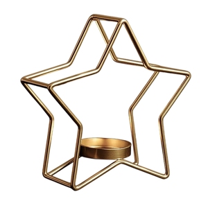 Modernist Christmas <b>Tree</b> Metal Wire Tea Light Holder Stand with Star <b>Topper</b> for Holiday Dinner Parties, Event Venues, Banquets - Product Image 4