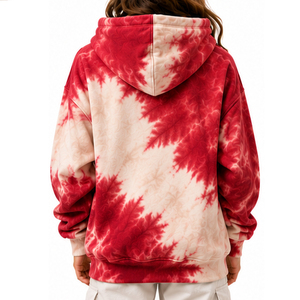 Sudaderas con Capucha Tie Dye de Dos Tonos para Mujer, Sudaderas de Felpa de Algodón Premium, Corte Holgado Personalizado, Ropa Informal con Capucha - Product Image 2