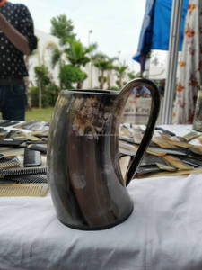 Taza de Cuerno para Beber Tallada a Mano, Estilo Animal, Elegante, Ecológica, Duradera, Artesanía Natural, para Ocasiones Especiales, Imitación Antigua - Product Image 5