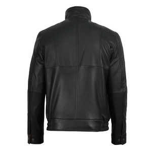 <b>Men</b> <b>Leather</b> <b>Jacket</b> Custom Embroidery Logo Genuine Cowhide Slim Fit Streetwear OEM Wholesale Supplier Low MOQ - Product Image 5