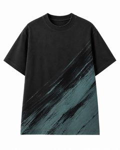เสื้อยืดแขนสั้นผู้ชายทรงโอเวอร์ไซส์ คอกลม ผ้าถัก พิมพ์ลายดิจิทัล สไตล์สปอร์ต ผ้าฝ้าย 100% แห้งเร็ว - Product Image 2
