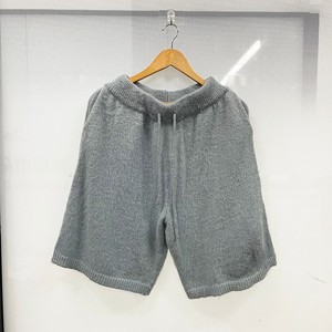 Shorts Bermuda en tricot gris pour homme, taille mi-haute, cordon de serrage, style décontracté, couleur unie, tissu respirant - Product Image 1