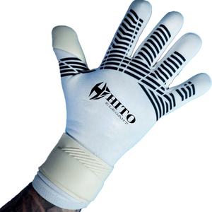 Gants de gardien de but personnalisés, paume avant en latex humide et sec, latex négatif enroulé, dos en maille, latex et silicone imprimés, sangle attachée - Product Image 6