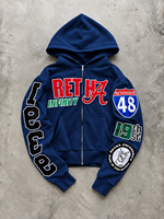 Sweat à capuche personnalisé en gros, en molleton épais, avec patch brodé, coupe classique, style streetwear décontracté, vêtement d'hiver