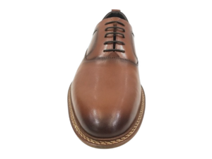 Chaussures Oxford pour hommes en cuir marron à lacets, bout fermé, semelle extérieure en caoutchouc antidérapante, confortables, pour toutes les saisons - Product Image 2