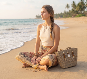 Hand Block Print Cotton <b>Sarong</b> Pareo Eco-Friendly Floral Beach Wrap Indian Handmade Bandeau Bikini Cover Custom Logo 100% - Product Image 4