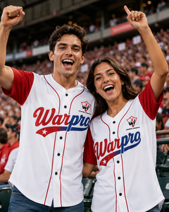 Maillot de baseball personnalisé pour homme, blanc et rouge, de qualité supérieure, avec boutons, uniforme d'équipe sportive - Product Image 6