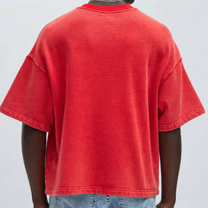 Camisetas Personalizadas para Hombre, Estilo Vintage Lavado, Oversize, 250GSM, Algodón, Diseño Retro con Número, Manga Corta, Proveedor Mayorista de Ropa Urbana - Product Image 2