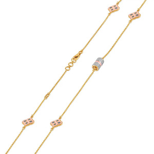 สร้อยคอเพชร Pastel Clover Station ดีไซน์ประดับด้วย Sparkling Barrel Accent - Product Image 2