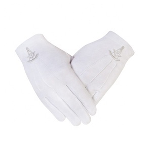 Fabrication de gants en gros gants en coton gants maçonniques - Product Image 1