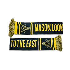 Masonic Wholesale Handmade Sash Look East Scarf <b>Black</b> Yellow Embroidered <b>Velvet</b> Clothing Souvenir Masonic Regalia Embroidered - Product Image 1