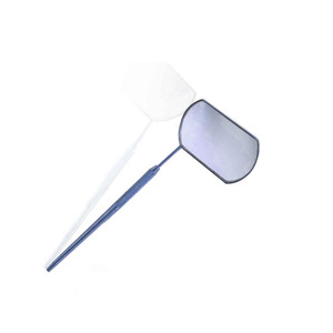 Lightweight Stainless Steel Heart Salon Viewing Tool Comfortable Handle Clear Surface Convenient Portable Design Eyelash <b>Mirror</b> - Product Image 2