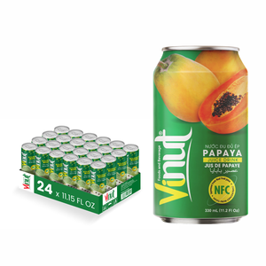 Vietnam saludable sin azúcar 330ml jugo de papaya bebida Etiqueta Privada precio de fábrica botella embalaje - Product Image 1