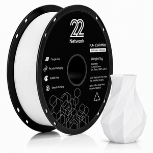 Filament PLA+ Blanc Froid 22Network en Gros, Bobine de 1KG, 1.75mm, pour Imprimante 3D Industrielle, Haute Vitesse 300mm/s, OEM ODM - Product Image 1