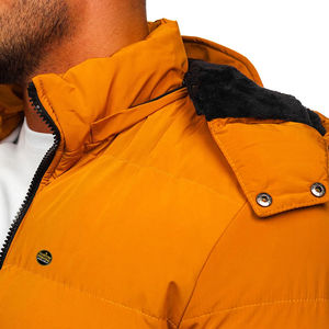 2026 Custom New Design Quilted Men Puffer <b>Jacket</b> Windproof Breathable Winter <b>Thick</b> Stand Collar Logo Front Unisex - Product Image 5