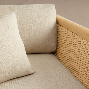 Sillón de Exterior Contemporáneo de Teca, Mimbre Tejido de Primera Calidad, Cojines Cómodos, Resistente a la Intemperie, para Terraza de Hotel de Lujo - Product Image 6