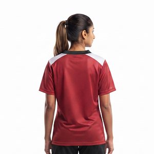 Camiseta deportiva de lacrosse de malla para mujer, diseño personalizado para equipos, ajuste holgado, camiseta de lacrosse de malla con cuello en V para mujer - Product Image 2