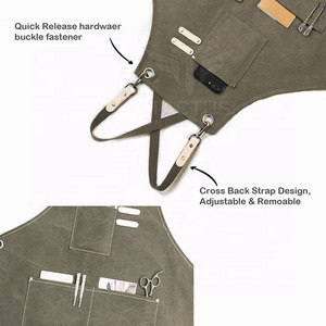 Eco-Friendly Reusable Barber <b>Aprons</b> Soft Fabric Sustainable Material High Quality <b>Leather</b> Made Barber <b>Aprons</b> - Product Image 3