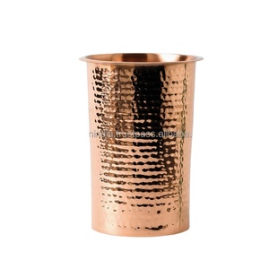 Copper Plated <b>Hammered</b> Tea Light <b>Holder</b> - Product Image 1