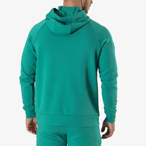 Chándal con Capucha Color Verde Azulado para Hombre, Sudadera Informal de Color Sólido con Bolsillos Laterales, Transpirable, para Otoño 2026 - Product Image 6