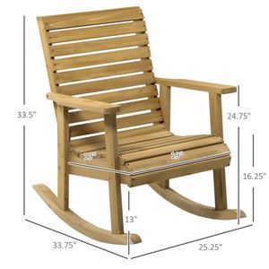 Sedia Pieghevole da Esterno Eco-Friendly Impermeabile, Sedia a Dondolo da Giardino Pieghevole e Impilabile, Arredo Parco in Legno e Materiale PP - Product Image 3