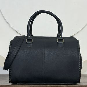 Bolsos de lona Speedy hechos a mano con cuero de vaca con pelo, estilo occidental con concho turquesa, bolso de hombro de viaje para mujer - Product Image 5