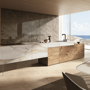 ตู้ครัวสำเร็จรูป JY Project ดีไซน์หรูหราทันสมัย ชุดตู้ MDF คุณภาพสูง แผงและท็อปครัวเป็นมิตรกับสิ่งแวดล้อม ทำความสะอาดง่าย - Product Image 3