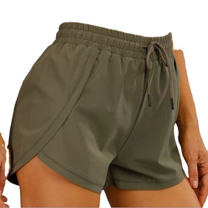 Femmes taille haute personnalisée Gym Fitness Activewear couleur unie 2026 Shorts chauds pour la course et l'utilisation décontractée motif décoration - Product Image 2