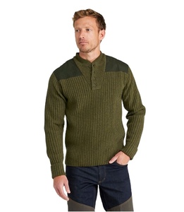 Pull en coton et acrylique anti-rides pour homme, style décontracté, mode d'hiver, dernier design, style Troyer, avec des matériaux écologiques - Product Image 1