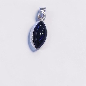 จี้เงินออนิกซ์สีดำและจี้เงินแท้ 925 ขนาดเล็ก จี้เงินสเตอร์ลิงทำมือ - Product Image 3