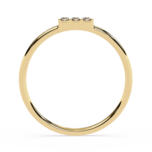 แหวนหมั้นเพชรทรงกลมเจียระไนแบบคลาสสิกสำหรับผู้หญิง ทองคำขาว 14k - Product Image 2