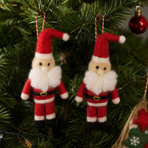 Adorno de Papá Noel Hecho a Mano, Decoración Navideña de Fieltro No Tejido, 11CM-30CM, Juguete de Peluche Unisex para Decoración de Árboles - Product Image 1