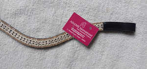 Banda de cejas de brida ostentosa de caballo de cuero de la mejor calidad con productos de caballo Premium de 5 filas - Product Image 2