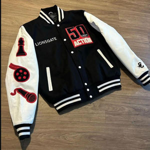 Chaquetas Varsity Personalizadas de Invierno con Mangas de Cuero, Unisex, con Logotipo Bordado OEM, al por Mayor, Resistentes al Viento y Calefactables - Product Image 4