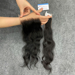 Cierre de encaje HD ondulado natural 2x6 5x5, 100% cabello humano vietnamita, color negro, suave y voluminoso, en stock, proveedor líder. - Product Image 2